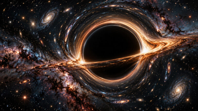 宇宙空間に存在するブラックホール